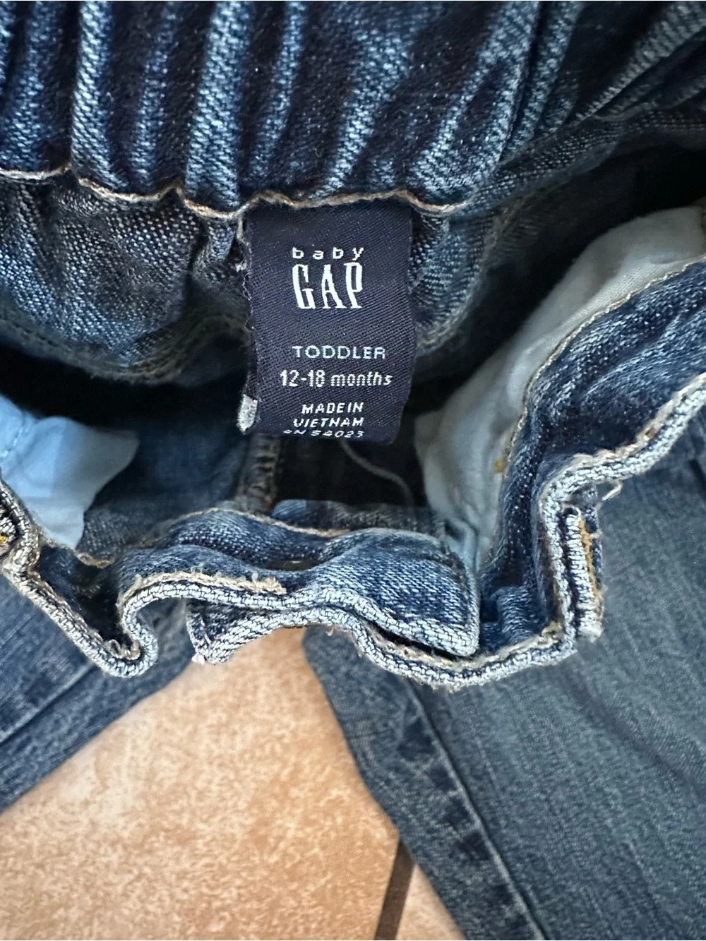 Y2K 2004 GAP Dark Blue Denim Toddler Pull-On Jeans